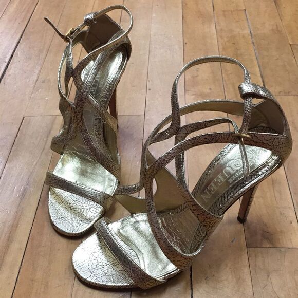 Alexander McQueen Shoes - 8 (38) Gold Gladiator Sandals Alexander McQueen